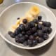 The frozen blueberries and banana.