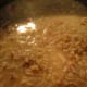 close-up of turkey and rice soup