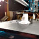 Printer is laying a base which will support work on the horse-head.