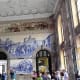 Azulejos in the entrance hall of Estacao Sao Bente.