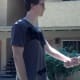 Attacker grabs defender's wrist