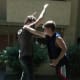 In an alternate version, defender does the same escape