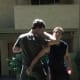 Defender then delivers an upward elbow into attacker's chin or jaw