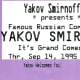 One of our two tickets to the show