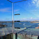 The view from the top of the southeast pylon looking towards North and South Heads, the entrance to Sydney Harbour.