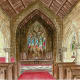 My watercolour of the inside of the Garrison Church.
