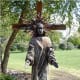 Collect PokeBalls at our Risen Christ statue
