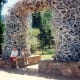 One of four arches made up of elk horns in the center of town