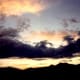 The sunset after a fast approaching rainstorm one evening