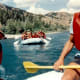 Another raft approaching ours - the water fight is about to ensue!