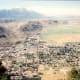 Good view from the top of Snow King Mountain overlooking the town of Jackson Hole - Notice the road leading up the butte to Spring Creek Ranch