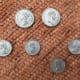 The coins in my miniature box - Victoria & Albert above, 4 of the children below