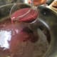 Add 1/2 cup red wine and 1/2 cup chicken broth to the pan and reduce