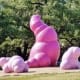 Different angles of the sculptures
