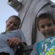 Statue of Jesus with two of our sons, Dominic (age 11) and Isaac (age 5)