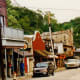 Town scenery - Notice the abundance of limestone used in construction of these buildings.