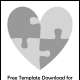 Free Puzzle Heart Template for Download