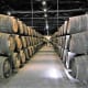 Barrels of aging port wine.
