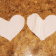 Cut out two heart shapes.