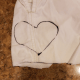 Draw a heart shape on your fabric.