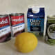 Assemble the main ingredients for the green peppercorn sauce.