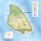 Topographic map of the island