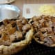 Distribute the sausage evenly on each mushroom cap.