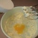 Add the sugar and blend in the eggs.