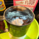 In a separate bowl, sift the flour, cocoa powder, cornstarch and salt.