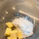 In a large mixing bowl, cream the butter with icing sugar until smooth.
