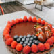 To finish the decoration, I also have fresh blueberries and strawberries on top.