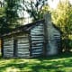 Log cabin built by Andrew Bennett