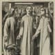 Woodcut by the Dalziel brothers after a pen-and-ink drawing by Rossetti, illustrating "The Maids of Elphin-Mere" by William Allington. 1855