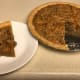 Pecan pie sliced