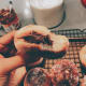 Italian-style donuts with Nutella filling (bombolini)