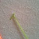 Figure 2: Start your next stitch by coming up just to the side of your last stitch.