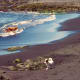 Punaluu black sand beach in Hawaii