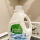 Free and Clear Seventh Generation laundry detergent. Made for sensitive skin.