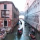View of the Bridge of Sighs from the opposite side of the canal.