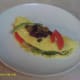 Transfer to plate; garnish with vegetables.