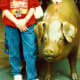 My traveling companions with the well-photographed pig