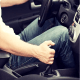 Resting your hand on the gear stick while driving a manual transmission vehicle, Full view