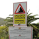 Warning sign at Jardin Botanico.