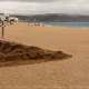 Sand sculpting on Playa de las Canteras.