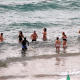Swimming club at Playa de las Canteras.