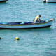 Fisherman at work, off Playa de las Canteras.