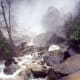 Water tumbling from the falls