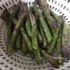 Asparagus cut into halves.