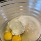 Eggs should be room temperature to make cakes more fluffy.