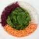 Baby spinach forms leafy centrepiece of dish